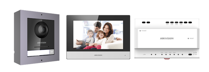 Комплект 2-х проводного видеодомофона Hikvision DS-KIS702-P(B) 35556 - фото 39353