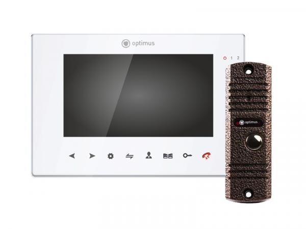 Комплект видеодомофона Optimus VMH-7.1 (w)+ DSH-E1080 (медь) 37904 - фото 41843