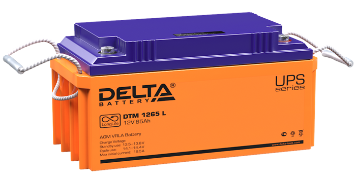 Аккумулятор Delta DTM 1265 L 40276 - фото 44463