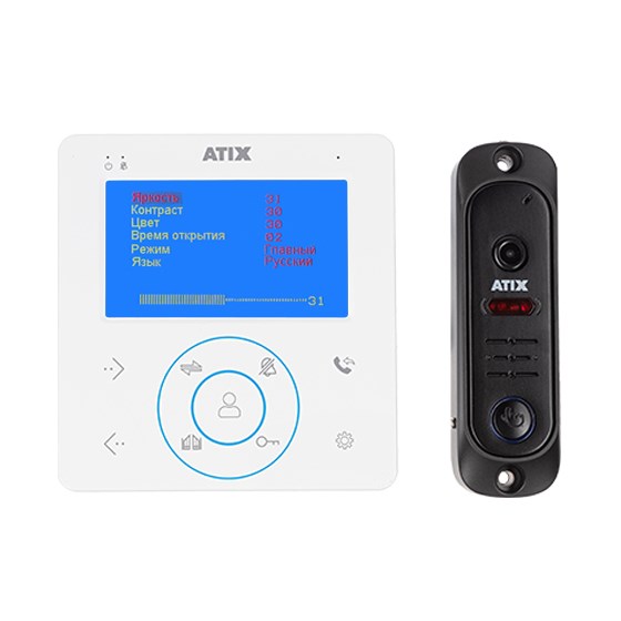 Комплект видеодомофона Atix AT-I-K410C/T White 40817 - фото 44903