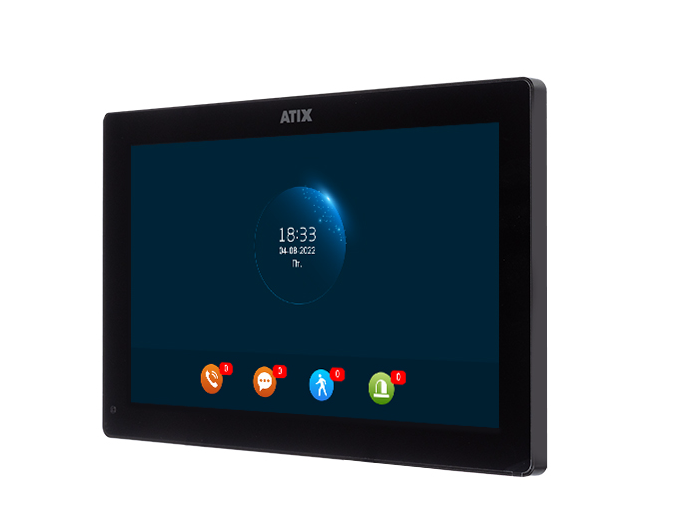 Видеодомофон Atix  AT-I-M1011F/IW Black 43254