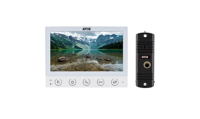 Комплект видеодомофона Atix AT-I-K700F/T White 43256 - фото 47416