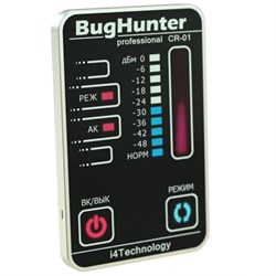 Детектор скрытых жучков, видеокамер и прослушивающих устройств "BugHunter CR-01" Карточка - фото 5451