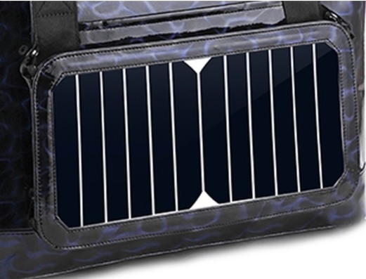 Солнечная батарея расположена на стенке сумки