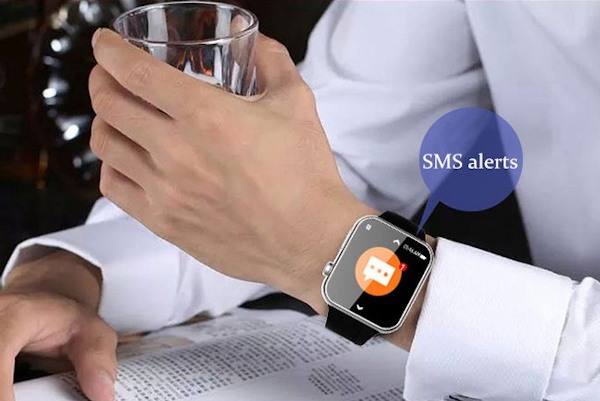 Смарт часы "A9" вовремя сообщат о СМС, пришедшем на Ваш смартфон